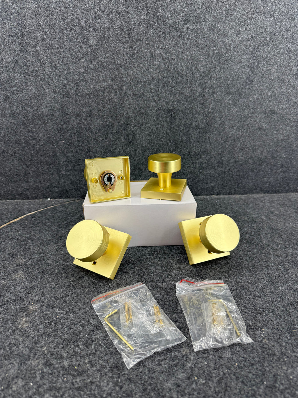 Brushed Gold Dummy Door Knobs