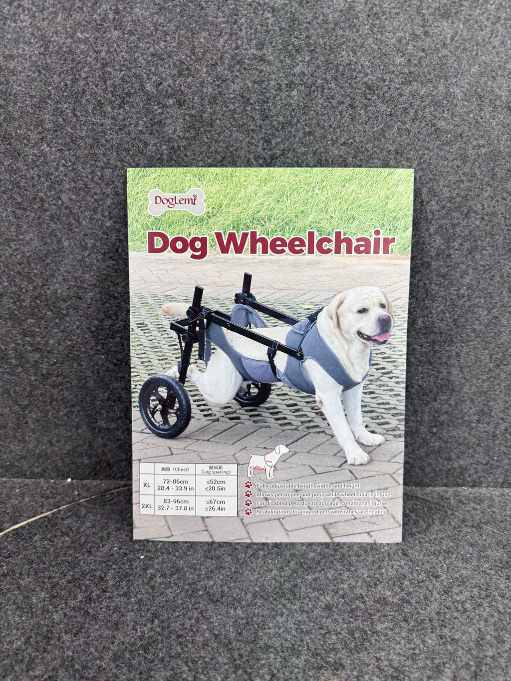 DogLemi Wheelchair for Large Dogs